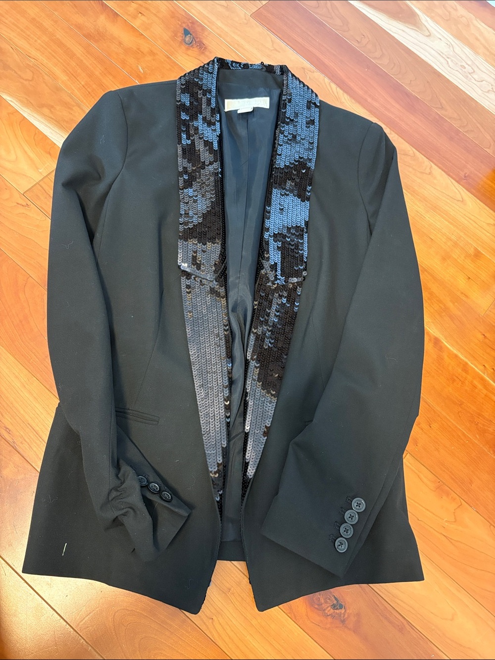 MICHAEL Michael Kors Black Blazer with Sequin Trim